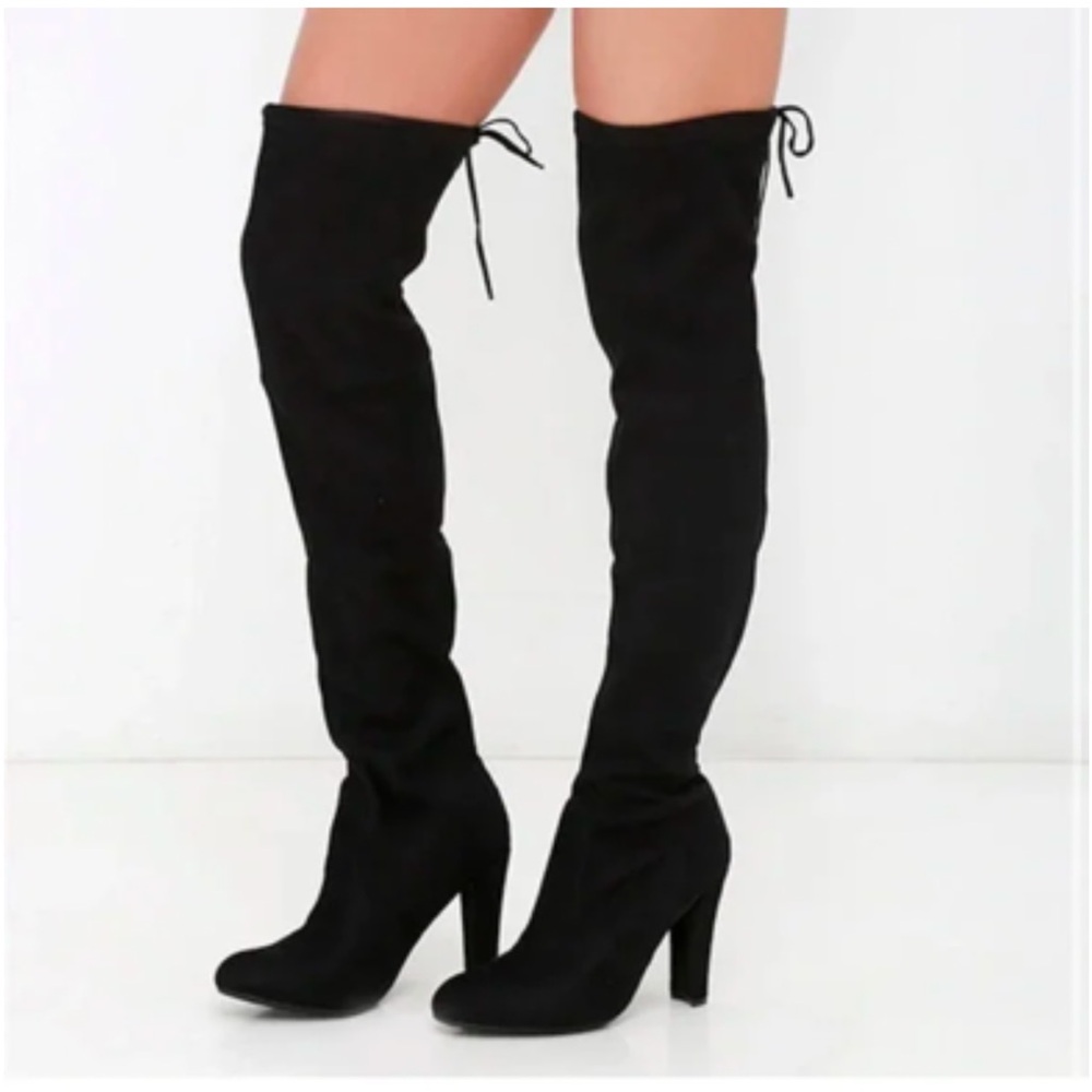 Steve Madden Black Over-the-Knee Women's Boots size 9